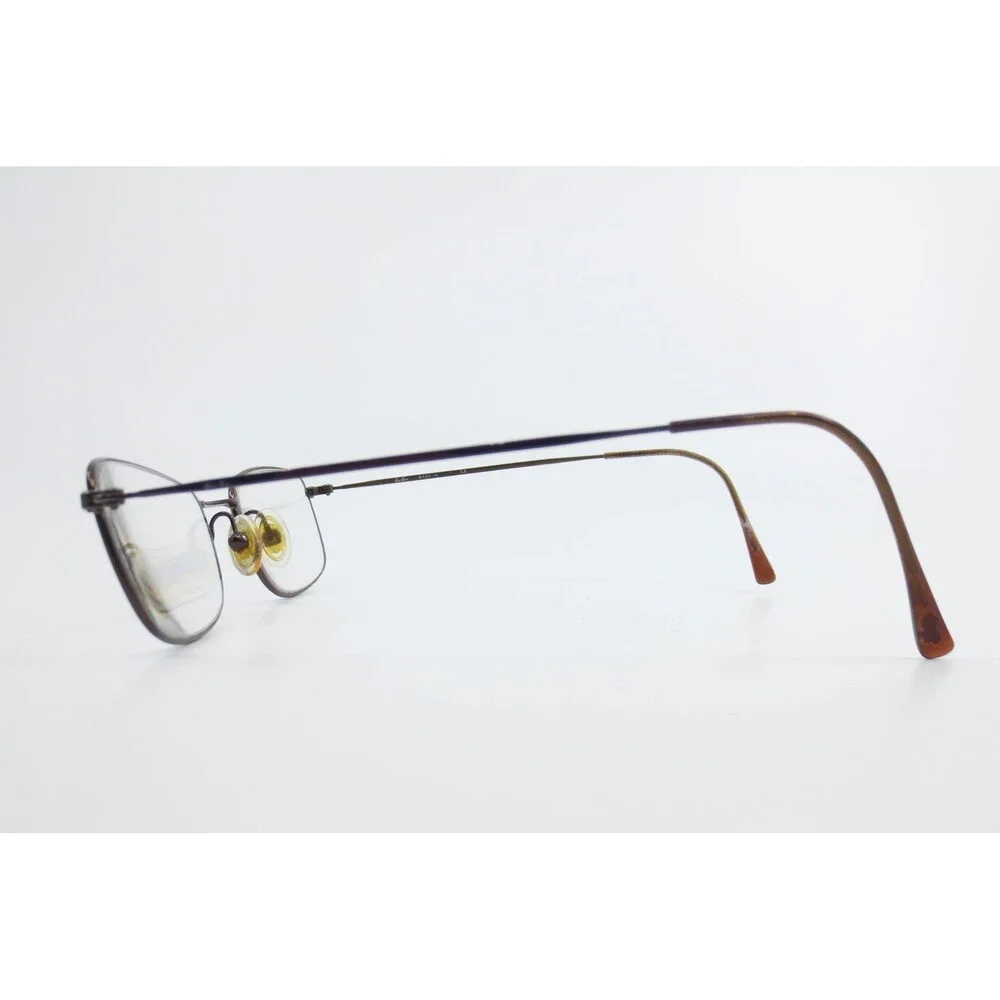 Ray-Ban RB 8527 1003 Brown Metal Rectangular Eyeglasses Frames Italy 50-19-135